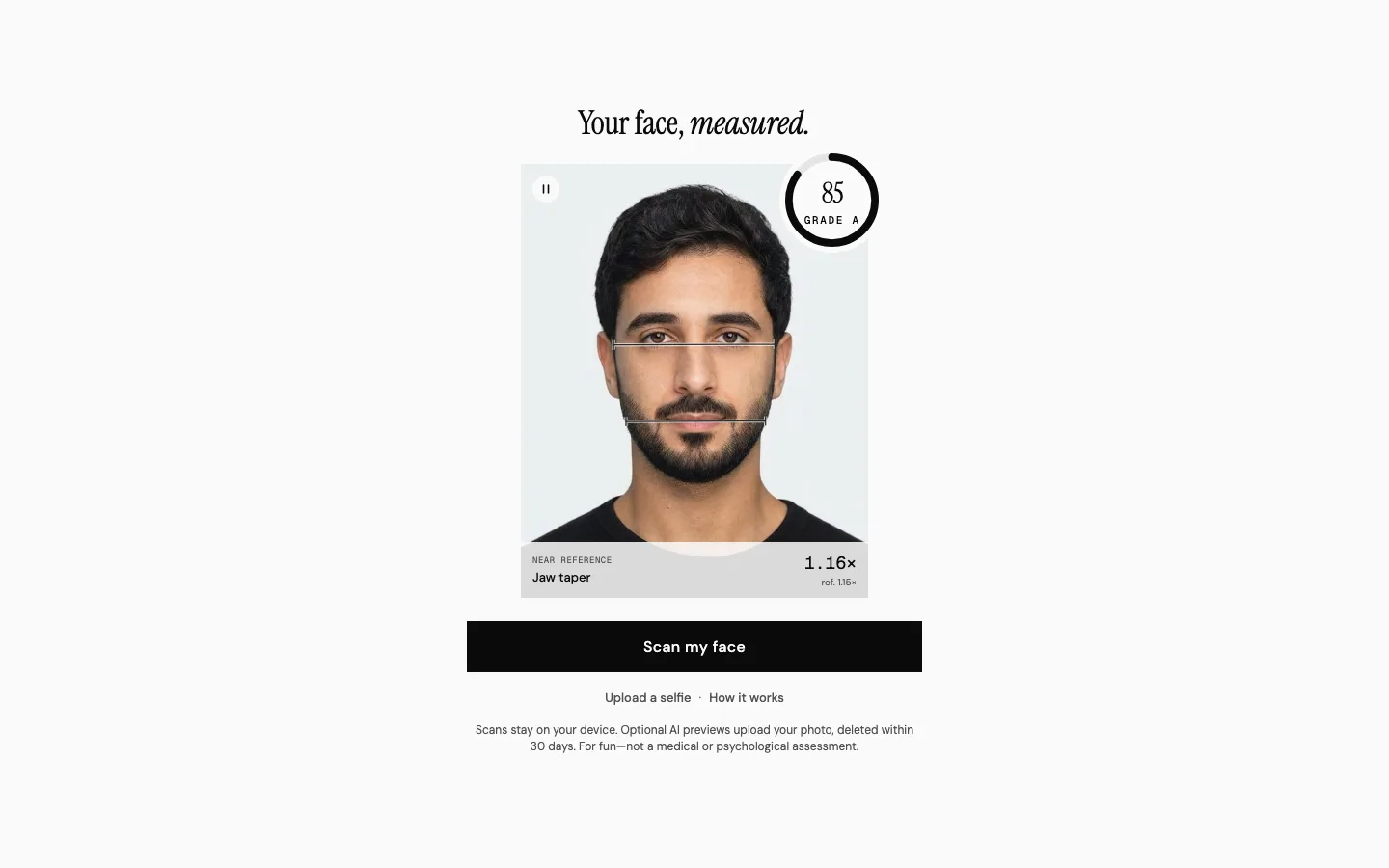 Phi Scanner landing page