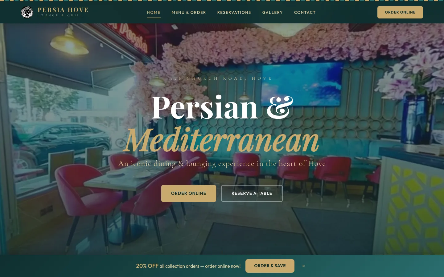 Persia Hove website