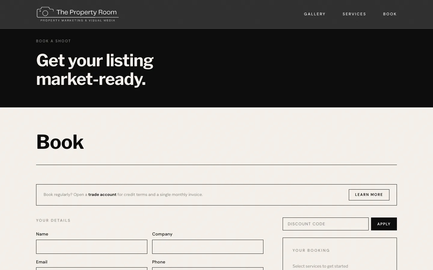 The Property Room website, another screen
